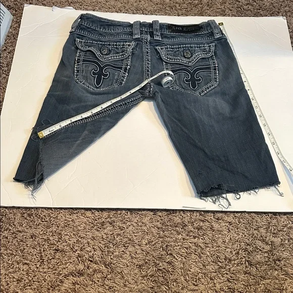 Rock Revival Blue Denim cut-off Shorts - Picture 5 of 6